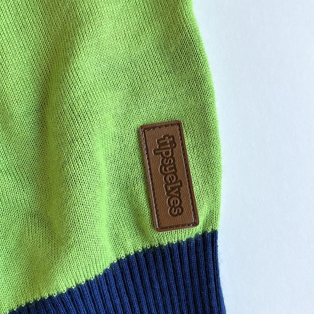 Tipsyelves Green Blue Funny‎ Ugly Christmas Crewneck Sweater Men’s Size XL NEW